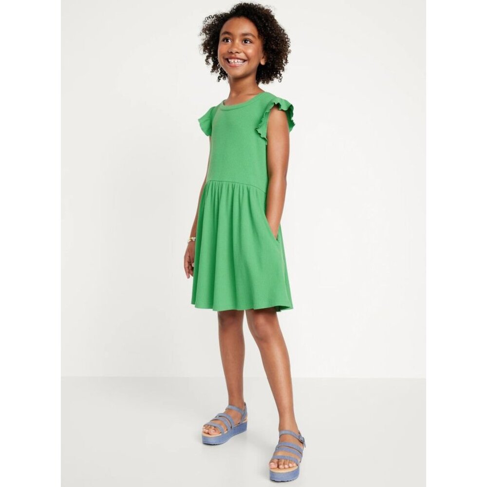Old Navy Ruffled-Sleeve Fit & Flare Dress